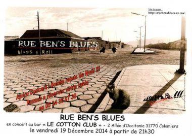 Soirée de Noël au Cotton Club avec Rue Ben's Blues en concert