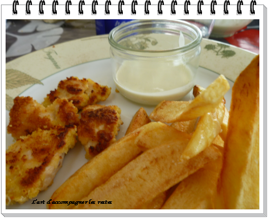 Nuggets de poulet et sauce au Roquefort2