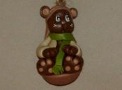 Suspension avec ourson porcelaine froide