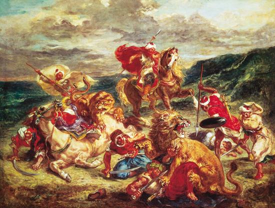 Chasse aux lions de Delacroix