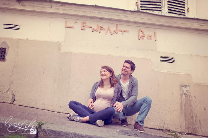 Séance photo femme enceinte et couple Montmartre