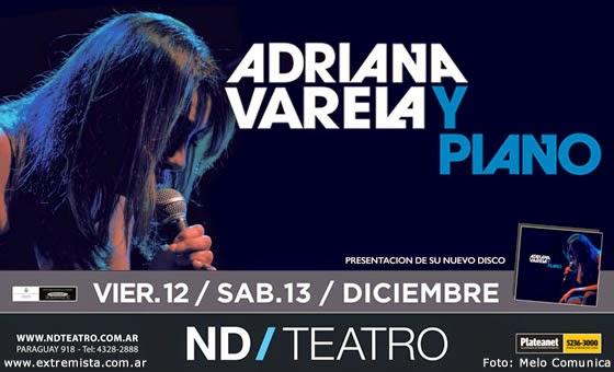 Présentation du nouveau disque de Adriana Varela ce soir au ND Teatro [à l'affiche]