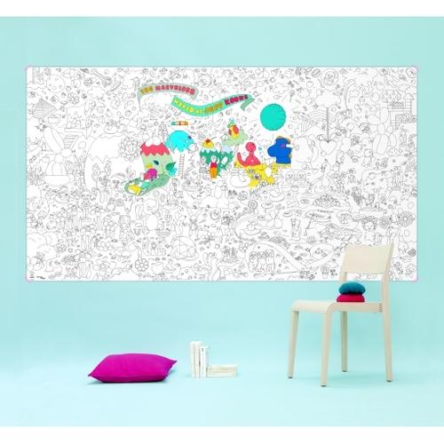 L'idée cadeau déco de Noël # 12 : le coloriage géant pour les petits et les grands de OMY