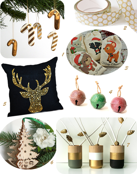 Sélection Etsy Noël glitter 