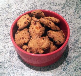 Cookies apéritifs au chorizo, poivron, parmesan