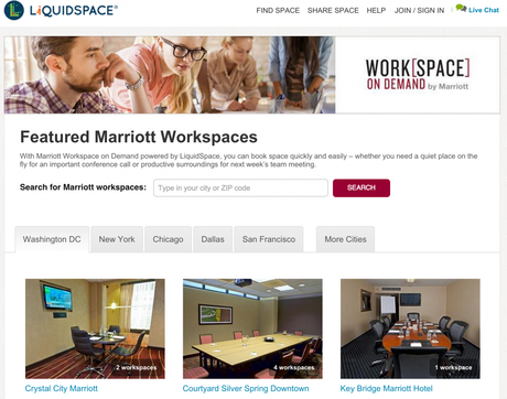 Marriott loue ses salles inoccupées via LiquidSpace Liquid Space et Marriott