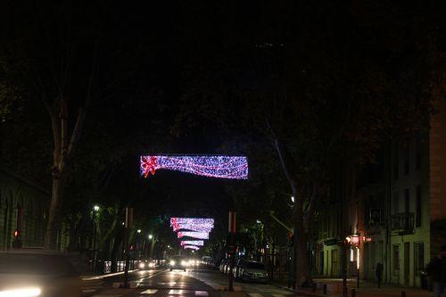 Une ville et ses guirlandes