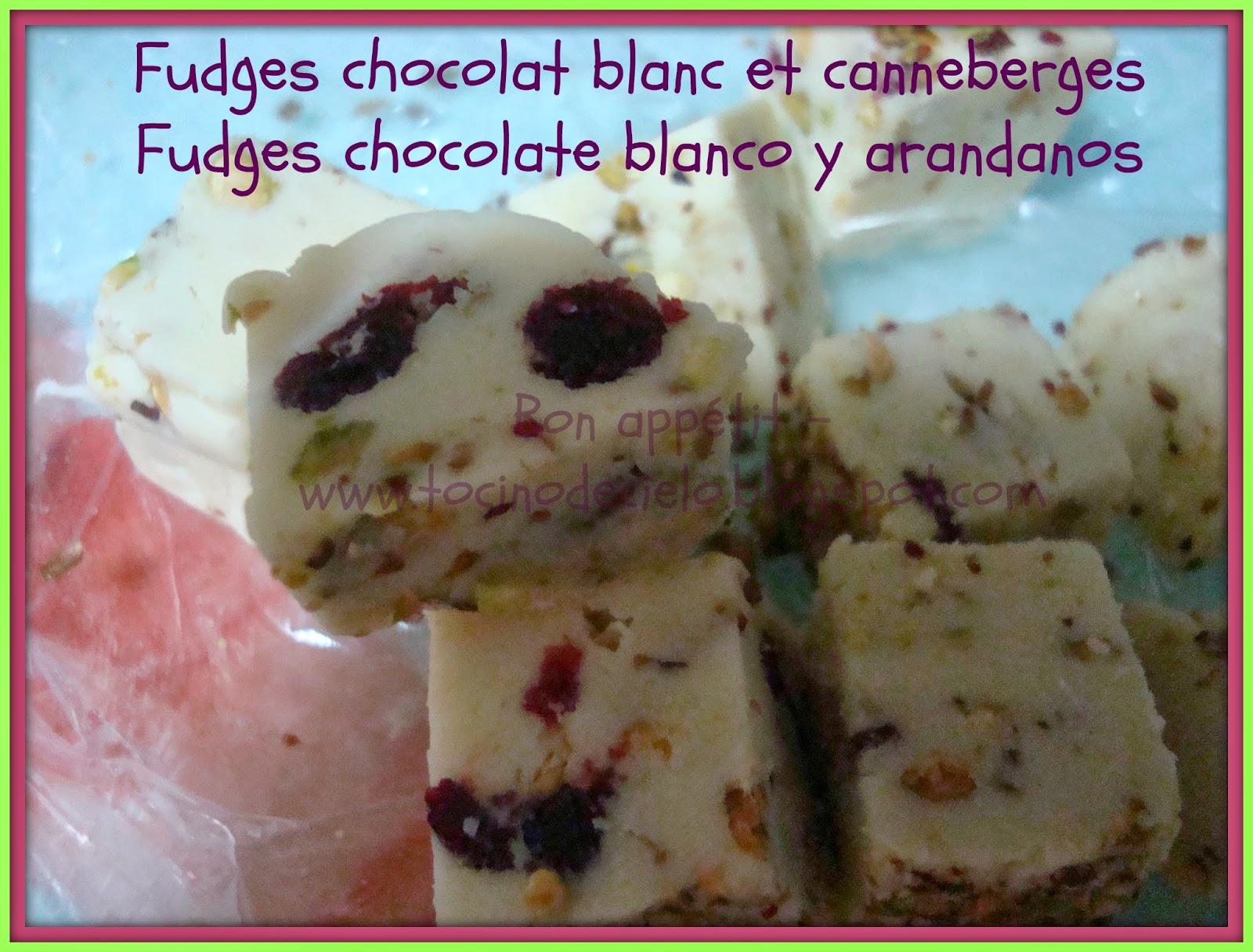 Fudges au chocolat blanc aux pistaches et aux canneberges (Thermomix)  - Fudges de chocolate blanco con pistachos y arandanos (Thermomix)