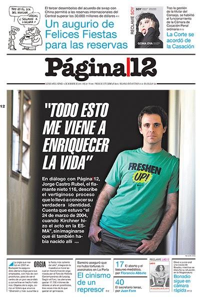 Jorge Castro Rubel se confie à Página/12 après son identification [Actu]