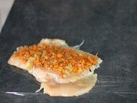 Ballotines de poulet farcies aux carottes confites à l'érable, sauce foie gras et morilles – Polenta grillée