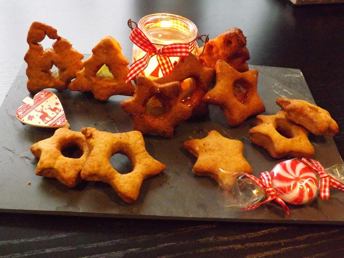 Petits biscuits sablés de Noel IG bas -Sans beurre-