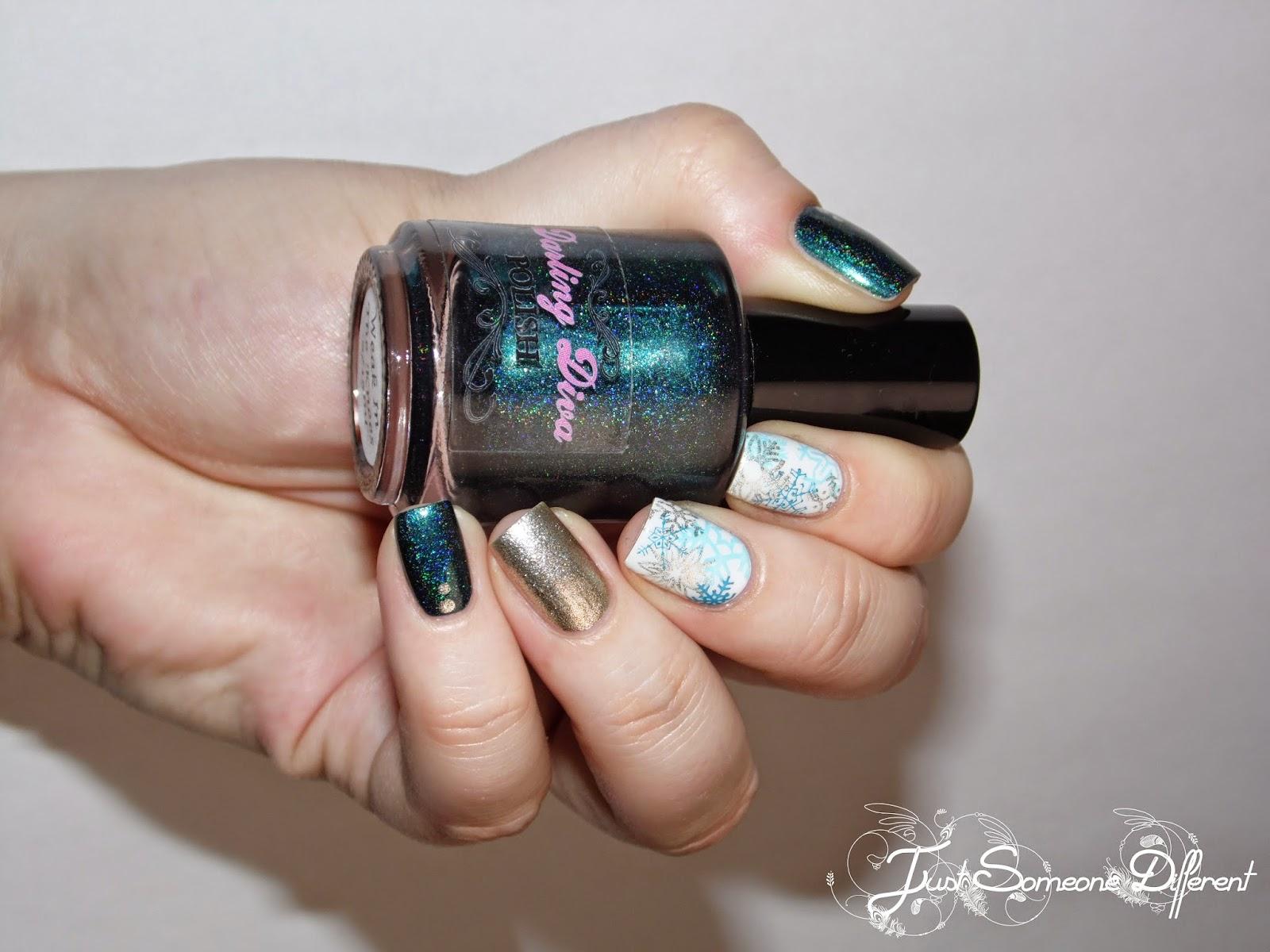 Winter nails #1: Icy snowflakes