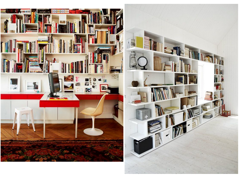 Bureau/Bibliothèque pour petits espaces