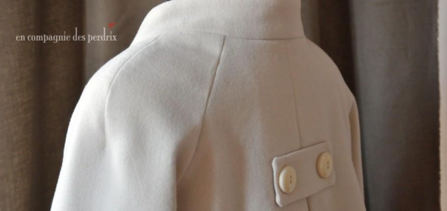 Manteau blanc d’hiver sur mesure