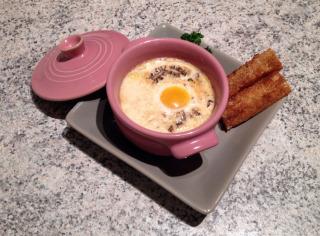 Oeufs en cocotte aux morilles