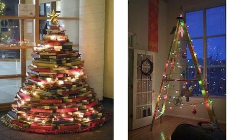 Décoration de Noël : des idées de sapins originales ! deco-sapin-de-noel-originale,-sapin-de-livres