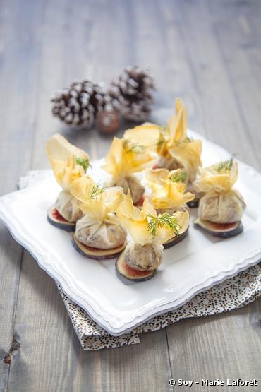  Mini-aumônières au tempeh & marrons bio...