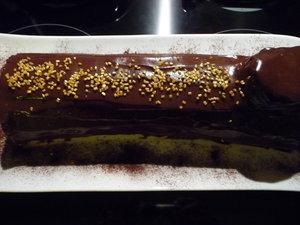 La décoration sucre doré, poudre de cacao....