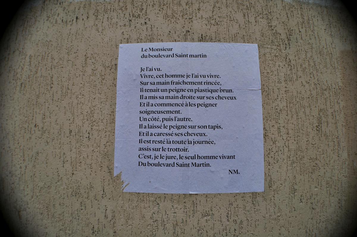 Le Monsieur du boulevard Saint Martin