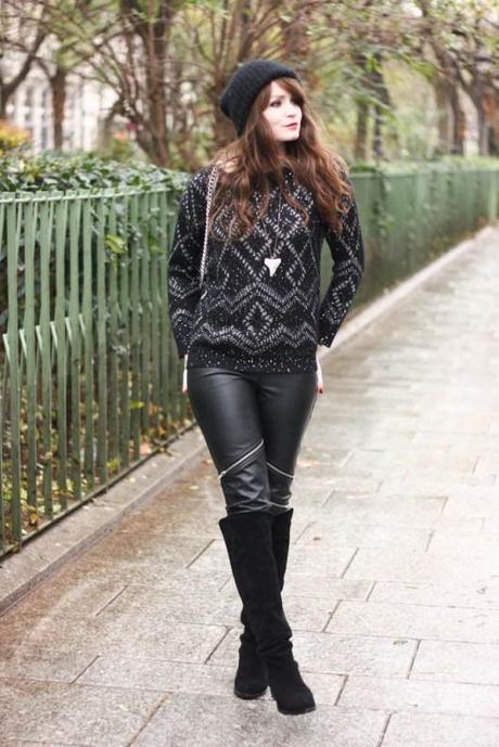 pull slim cuir
