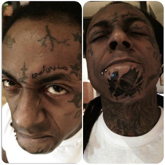 Lil Wayne rate son nouveau tatoo en arabe : GAMIN ANALPHABETE