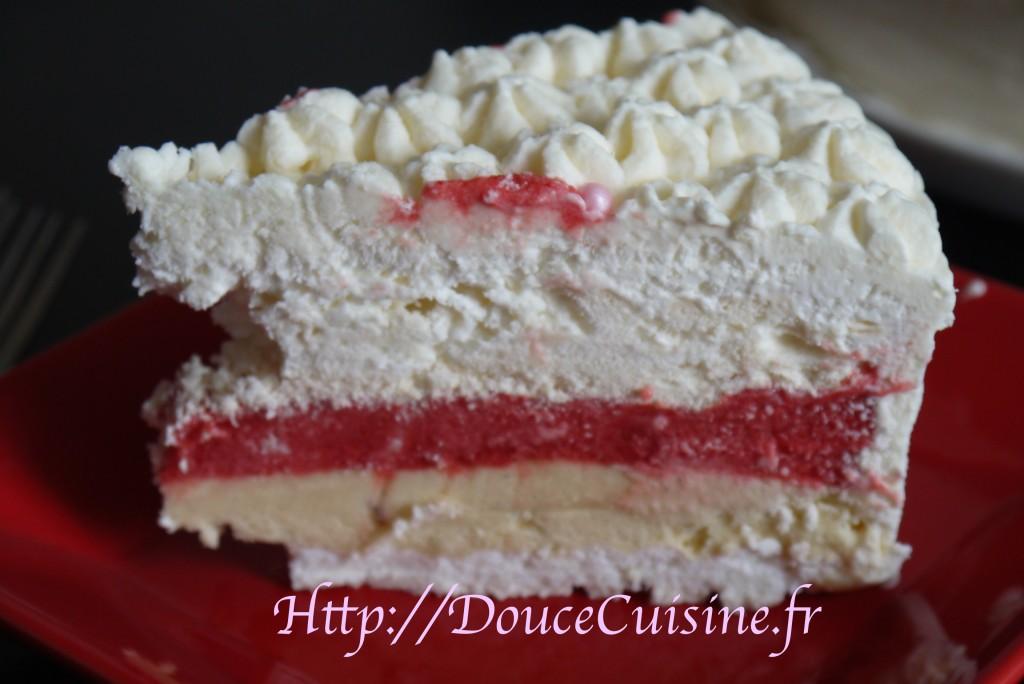 Vacherin glacé vanille-fraise