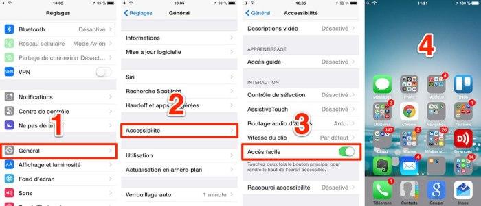iPhone 6 et 6 plus Reachability Accès Facile aux icônes applications 700x301 iPhone 6 et 6 plus : deux astuces 