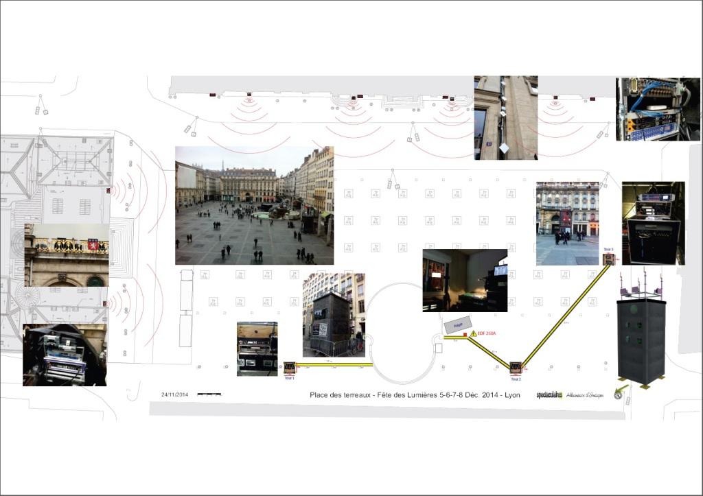 Place terreaux lyon 2014 1024x723 SPECTACULAIRES exploite de multiples liaisons sans fil DIWEL
