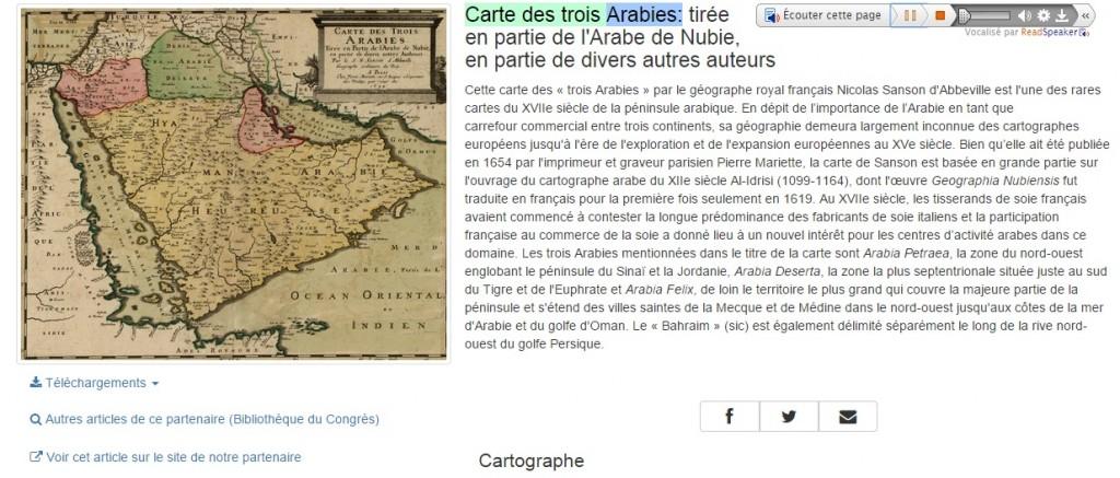 bibliotheque numérique mondiale carte