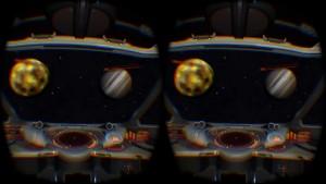 En face de Jupiter et de Io, via l'Oculus Rift.