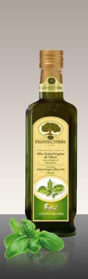 huile d'olive au basilic