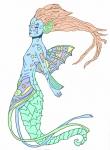 sirène, mermaid, pastel