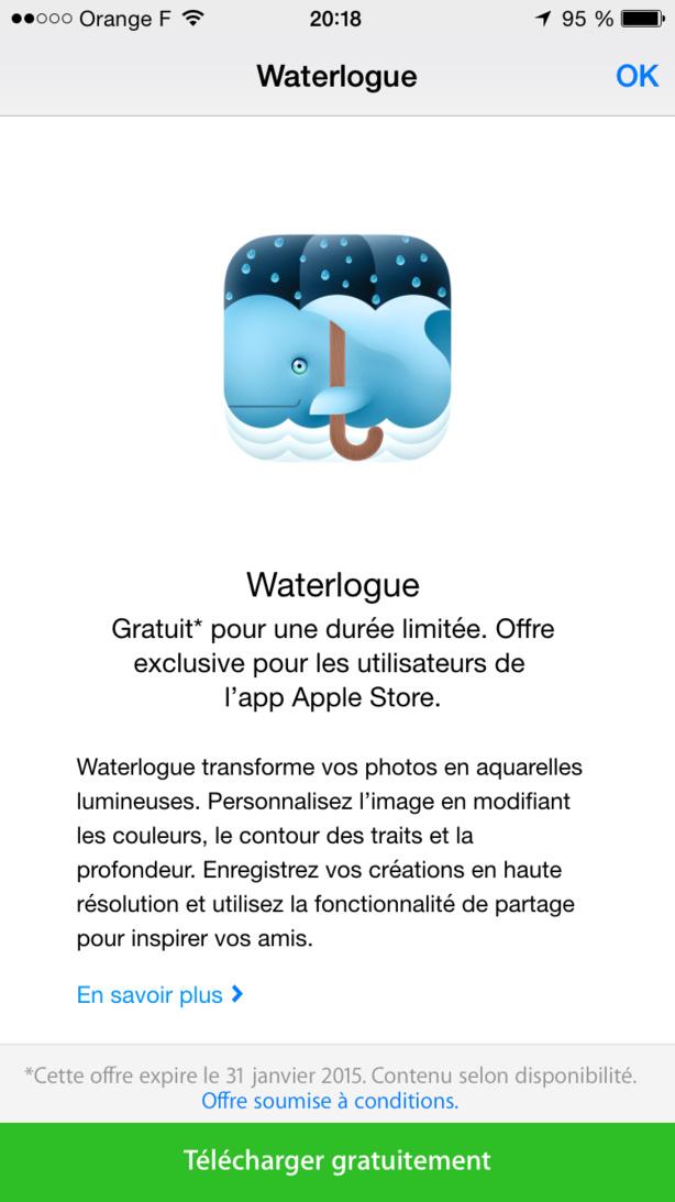 Watelogue, le 1er cadeau d'Apple de l'année pour votre iPhone