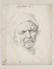 Charles Le Brun (1619-1690) - Le Pleurer : tête d'homme