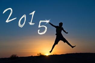 2015 Silhouette of a boy jumping in the sun