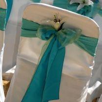 Décoration de table de mariage en turquoise et corail