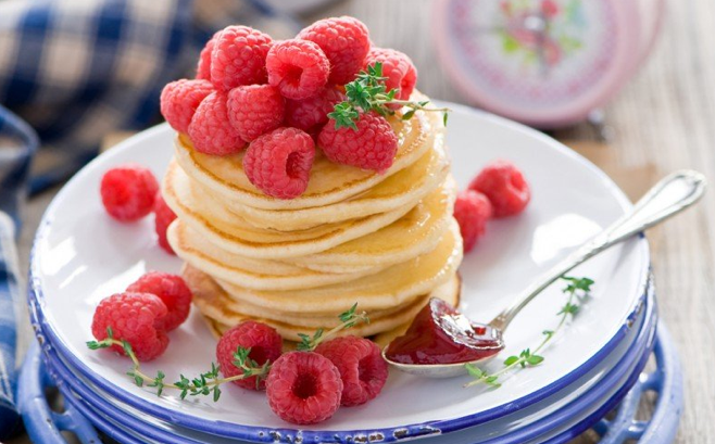 pancake fruits rouges