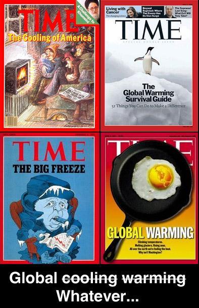 Time : freezing or warming ?