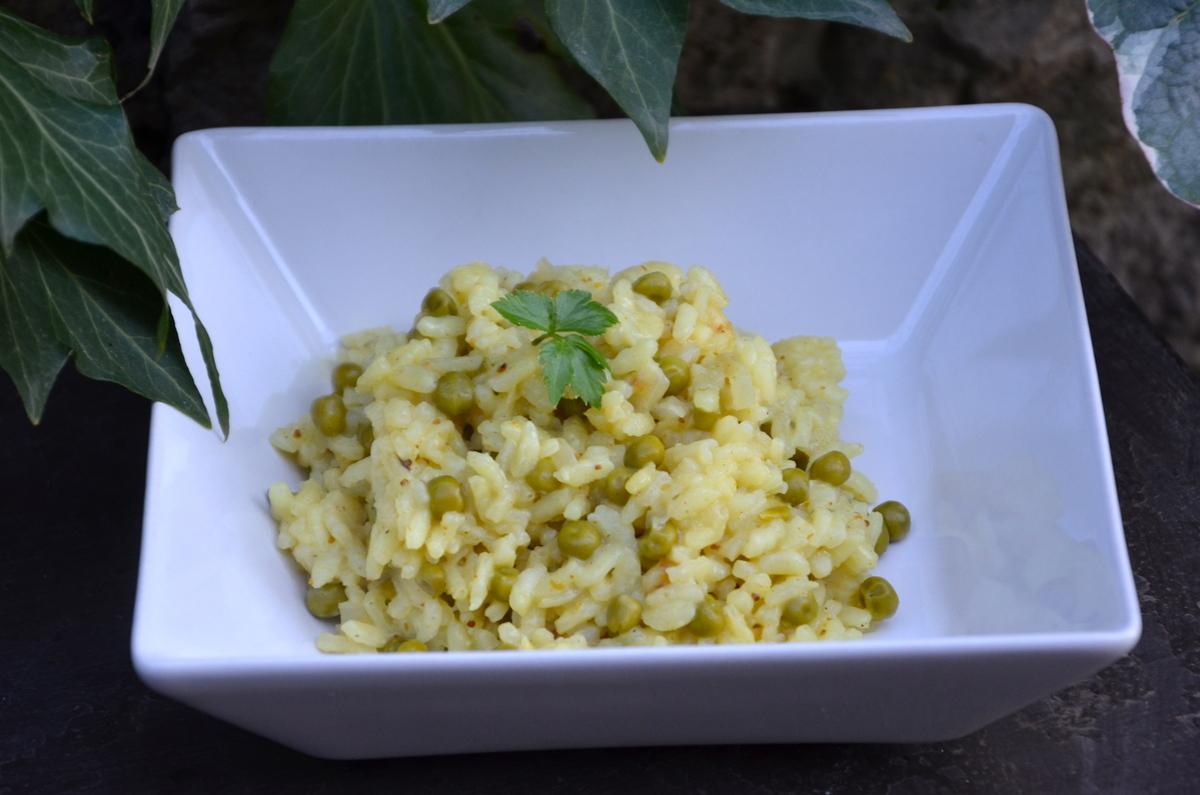 Risotto petits pois curry