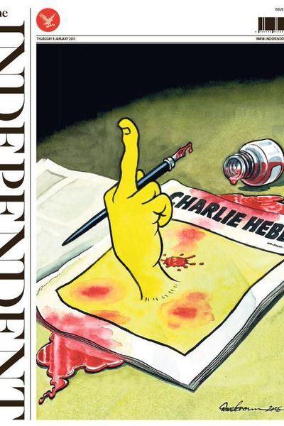 The Independent hommage à Charlie Hebdo