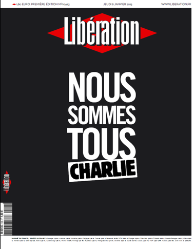 Libération Hommage à Charlie Hebdo
