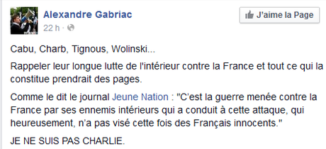fidèle à la mémoire de #charliehebdo, je conchie  le #FN et leurs ersatz #identitaires
