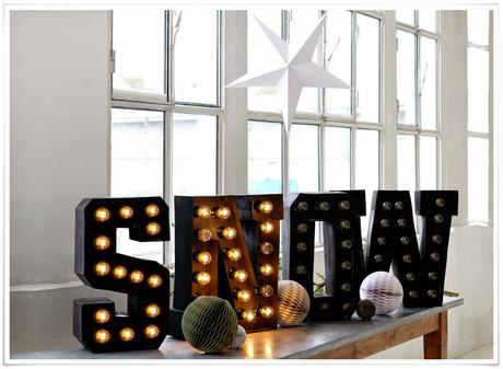 Lettres lumineuses House doctor via Nat et nature Home Challenge // Déco, des mots
