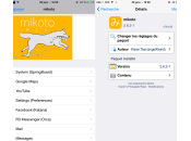 Cydia Mikoto, Springtomize applications iPhone iPad (iOS