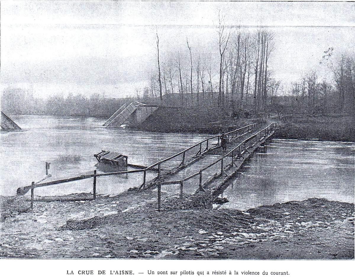Dimanche 10 janvier 1914, Toujours du mauvais temps qui pourra sans doute un de ces jours nous jouer un mauvais tour sur la Rivière d'Aisne