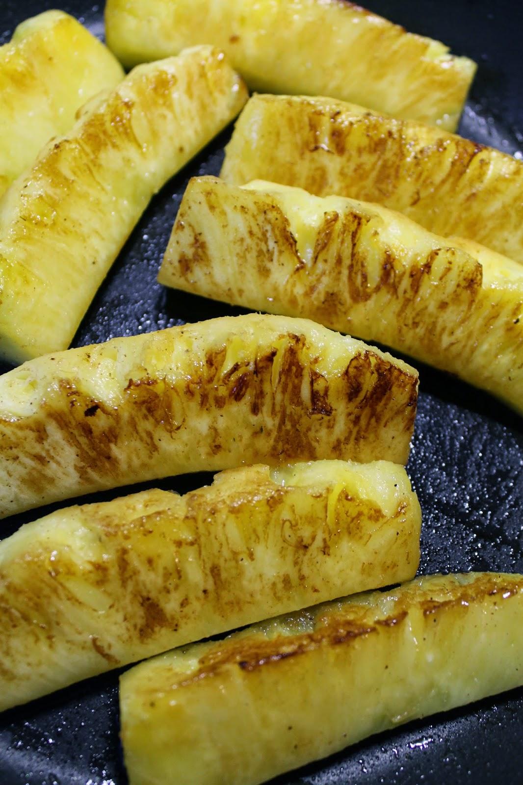 Tranches d’ananas caramélisées (Ma recette dans ELLE)