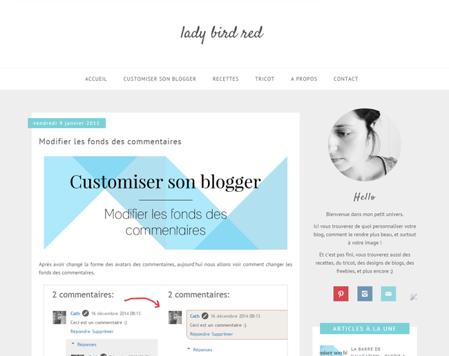 Nouveau design du blog lady bird red