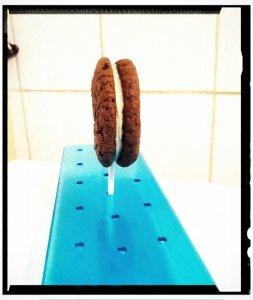 sucette cookies double choc à la crème chocolat blanc