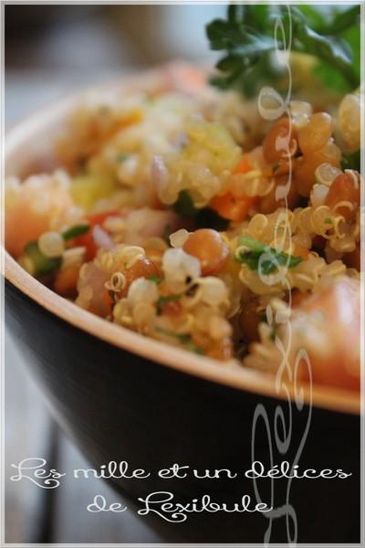 ~Salade de quinoa, lentilles et abricots~