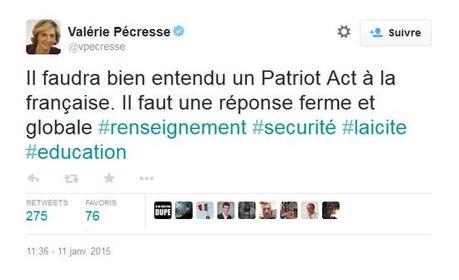 Après l’émotion, Big Brother ? tweet pecresse il faudra un patriot act